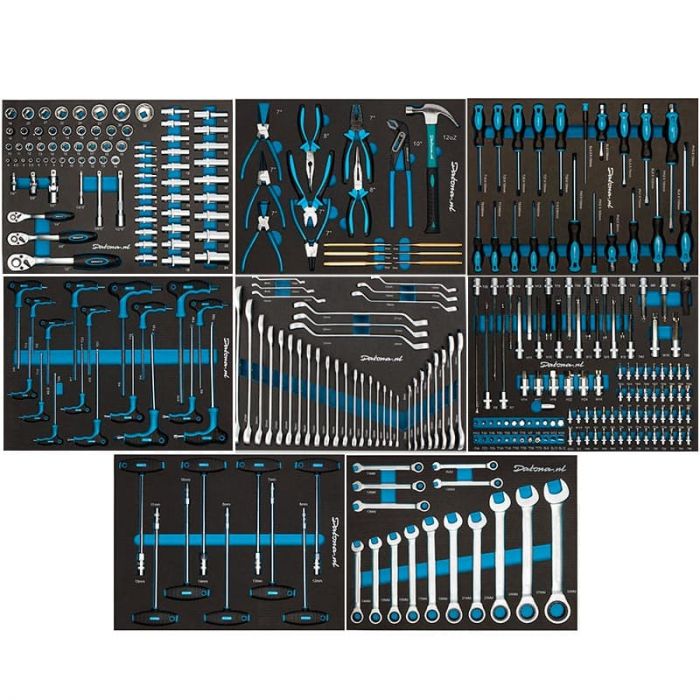 Gereedschapsset 297-delig in softmodules - voor 8 lades